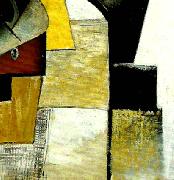 Kazimir Malevich detail of portrait of the composer matiushin, oil painting